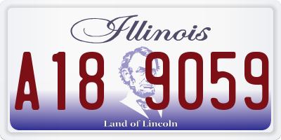IL license plate A189059