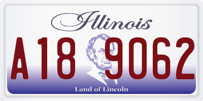 IL license plate A189062