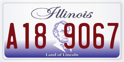 IL license plate A189067