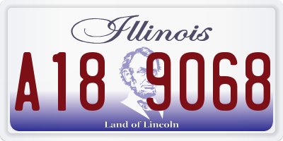 IL license plate A189068