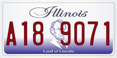IL license plate A189071