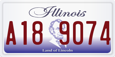 IL license plate A189074
