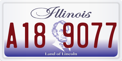 IL license plate A189077