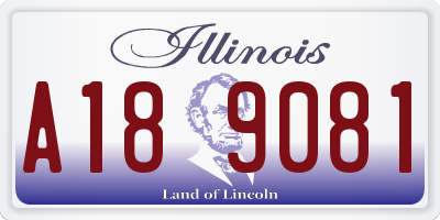 IL license plate A189081