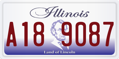 IL license plate A189087
