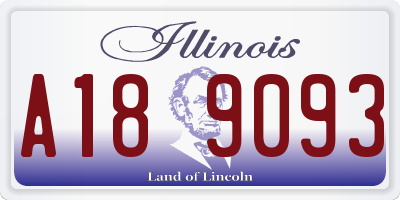 IL license plate A189093