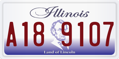 IL license plate A189107