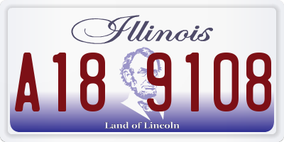 IL license plate A189108