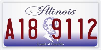 IL license plate A189112