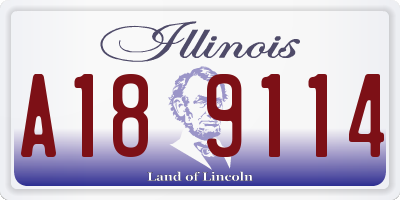IL license plate A189114