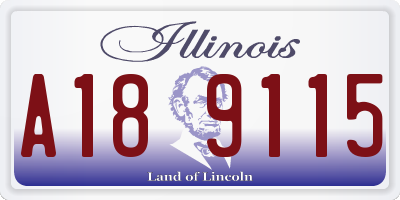 IL license plate A189115