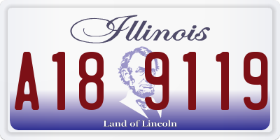 IL license plate A189119