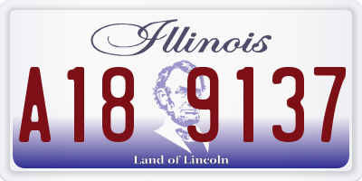 IL license plate A189137