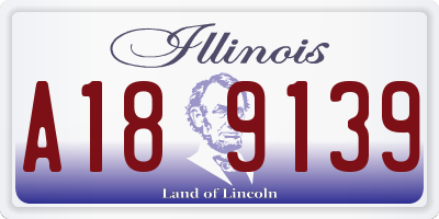 IL license plate A189139