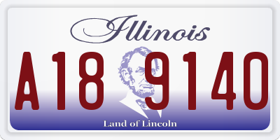 IL license plate A189140