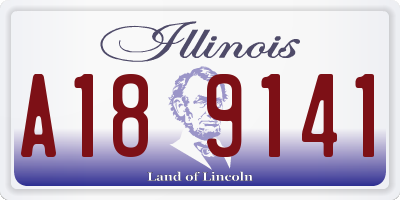 IL license plate A189141