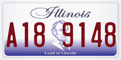 IL license plate A189148