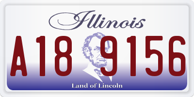 IL license plate A189156