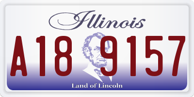 IL license plate A189157