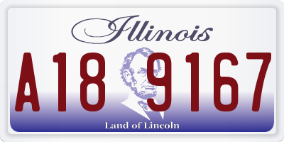 IL license plate A189167