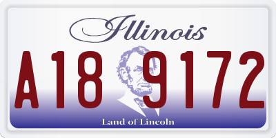 IL license plate A189172