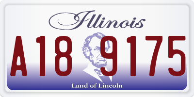 IL license plate A189175