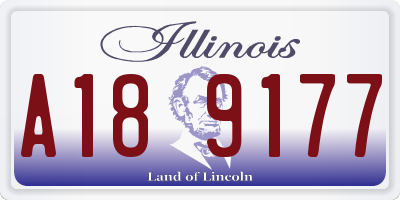 IL license plate A189177