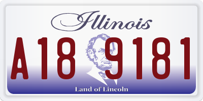 IL license plate A189181