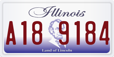 IL license plate A189184