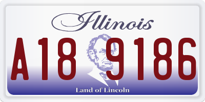 IL license plate A189186