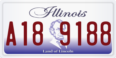 IL license plate A189188