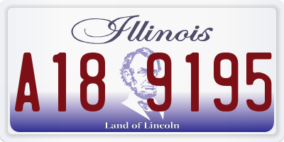 IL license plate A189195