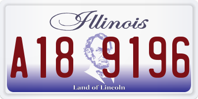 IL license plate A189196