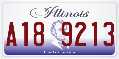 IL license plate A189213