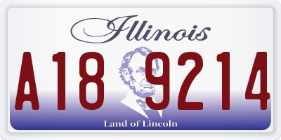 IL license plate A189214