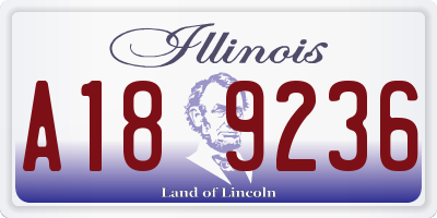 IL license plate A189236
