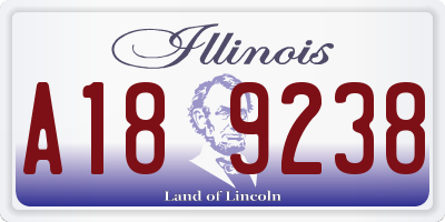 IL license plate A189238