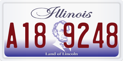 IL license plate A189248