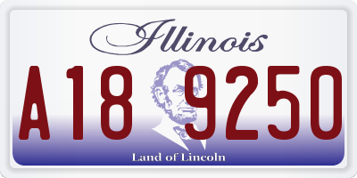 IL license plate A189250