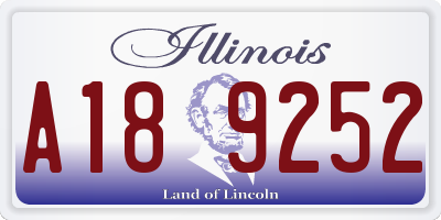 IL license plate A189252