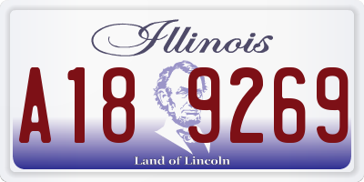 IL license plate A189269