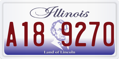 IL license plate A189270