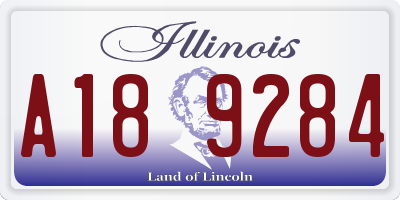 IL license plate A189284