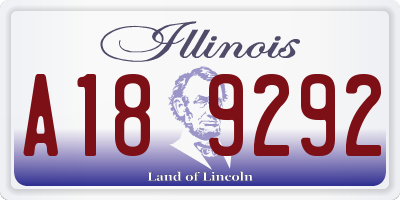 IL license plate A189292