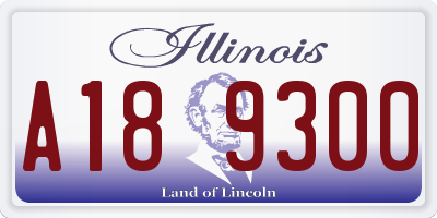 IL license plate A189300