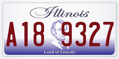 IL license plate A189327