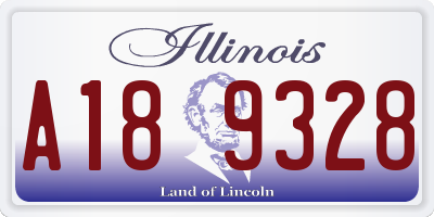 IL license plate A189328