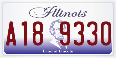 IL license plate A189330