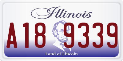 IL license plate A189339