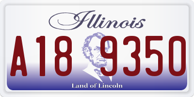 IL license plate A189350